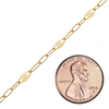Bulk / Spooled Mirror Alternating Valentino Paperclip Chain in 14K Gold-Filled (3.00 mm)