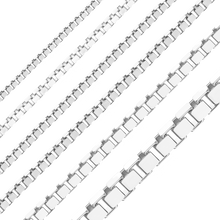 Load image into Gallery viewer, Bulk / Spooled Venetian Box Chain in 14K White Gold (0.80 mm - 2.50 mm)
