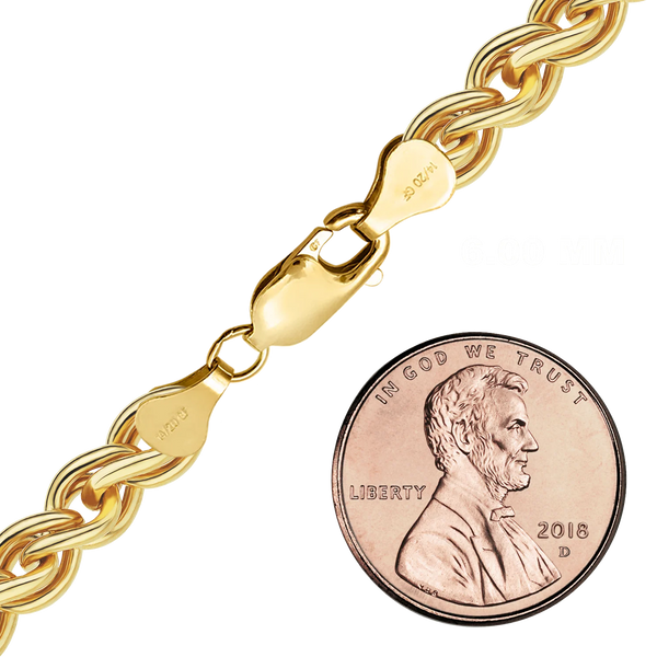 Finished Wheat Anklet in 14K Gold-Filled