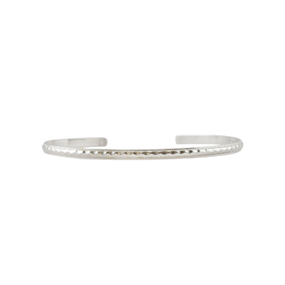 Sterling Silver Scale Pattern Cuff Bracelet WPDM44C
