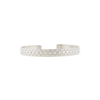 Sterling Silver Dot Pattern Cuff Bracelet WPDM8C