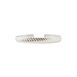 Sterling Silver Twist Pattern Cuff Bracelet WPDM9C
