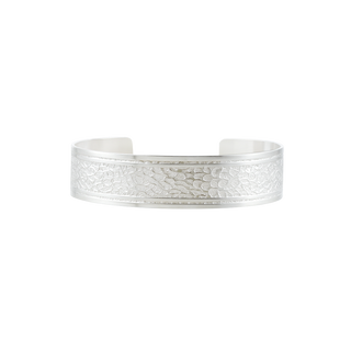 Sterling Silver Spotted Pattern Cuff Bracelet WPFL11C