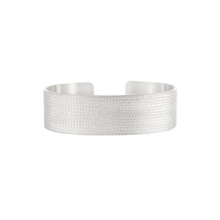 Sterling Silver Hammered Pattern Cuff Bracelet WPFL12C
