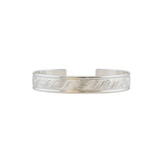 Sterling Silver Twist Pattern Cuff Bracelet WPFL36C