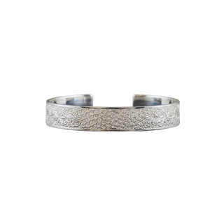 Sterling Silver Evil Eye Pattern Cuff Bracelet WPFL37C