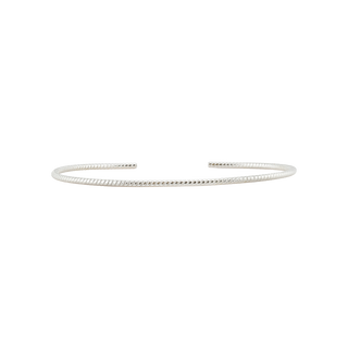 Sterling Silver Twist Pattern Cuff Bracelet WPRD1C