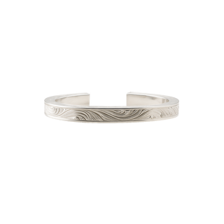 Sterling Silver Wavy Pattern Cuff Bracelet WPSQ2C