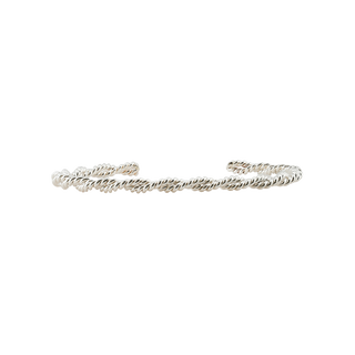 Sterling Silver Bead Pattern Cuff Bracelet WPTTW3C