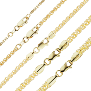 Wall St. Wheat Necklace in 14K Yellow Gold