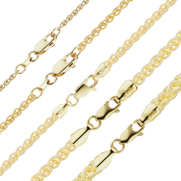 Wall St. Wheat Necklace in 14K Yellow Gold