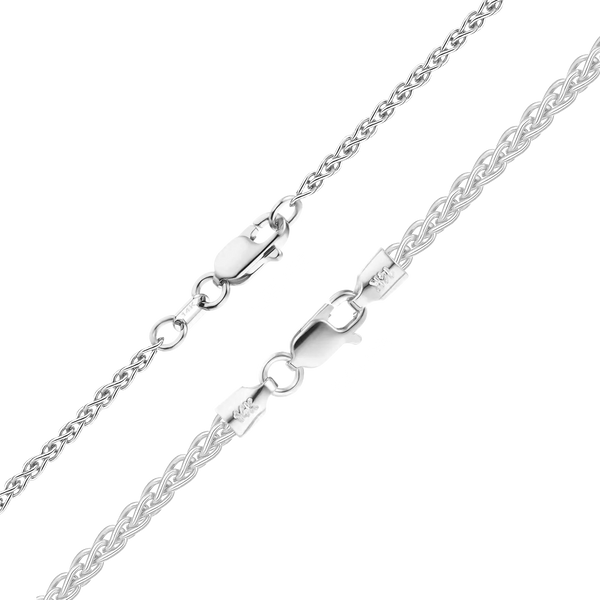 Wall St. Wheat Bracelet in 14K White Gold