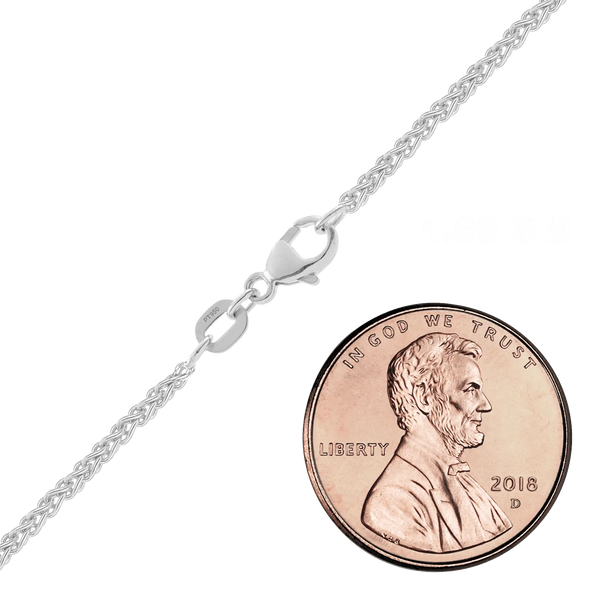 Finished Round Wheat Bracelet in Platinum