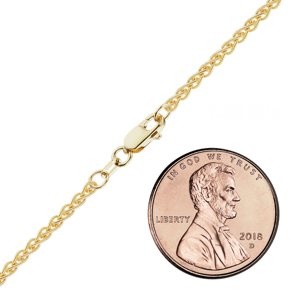 Wall St. Wheat Necklace in 14K Yellow Gold