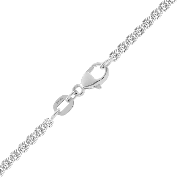 Finished Round Wheat Bracelet in Platinum