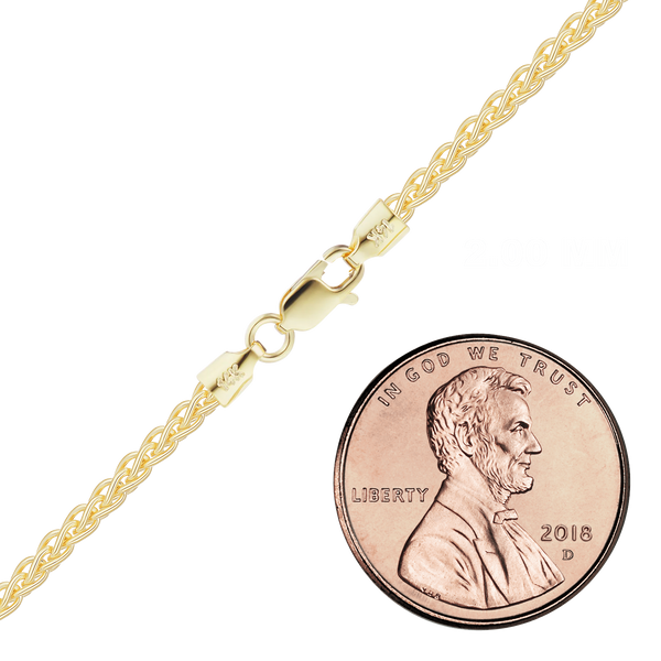 Wall St. Wheat Anklet in 14K Yellow Gold