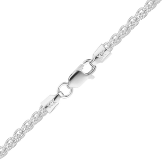 Wall St. Wheat Anklet in 14K White Gold