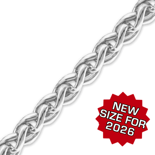 Bulk / Spooled Classic Wheat Chain in Sterling Silver (2.40 mm - 4.00 mm)