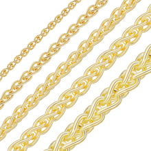 Load image into Gallery viewer, Bulk / Spooled Wheat Chain in 14K Yellow Gold (1.25 mm - 3.50 mm)
