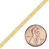 Bulk / Spooled Wheat Chain in 14K Yellow Gold (1.25 mm - 3.50 mm)