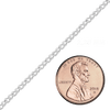 Bulk / Spooled Wheat Curb Chain in Sterling Silver (1.40 mm - 4.40 mm)