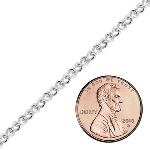 Bulk / Spooled Wheat Curb Chain in Sterling Silver (1.00 mm - 4.40 mm)