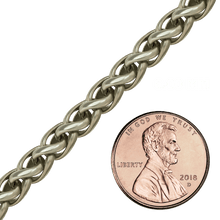 Load image into Gallery viewer, Bulk / Spooled Wheat Oval Chain in Titanium (4.00 mm - 6.00 mm)
