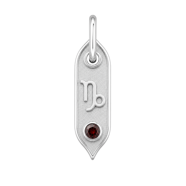 Zodiac Initial Pendant Charms in Sterling Silver (25.00 mm)