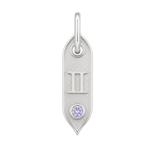 Zodiac Initial Pendant Charms in Sterling Silver (25.00 mm)