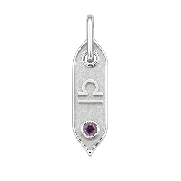 Zodiac Initial Pendant Charms in Sterling Silver (25.00 mm)