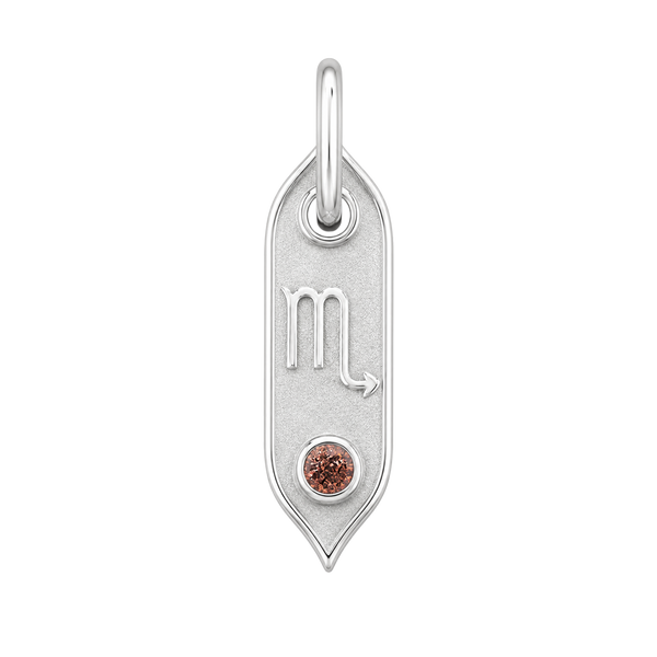 Zodiac Initial Pendant Charms in Sterling Silver (25.00 mm)