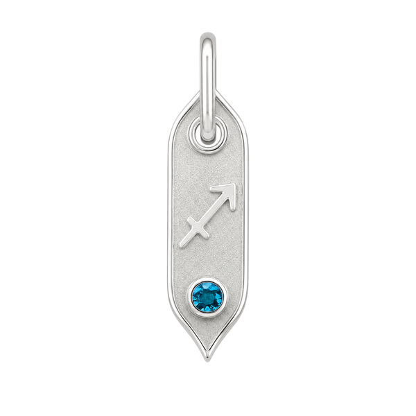 Zodiac Initial Pendant Charms in Sterling Silver (25.00 mm)