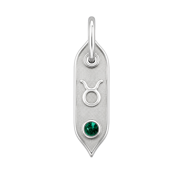 Zodiac Initial Pendant Charms in Sterling Silver (25.00 mm)