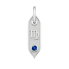 Zodiac Initial Pendant Charms in Sterling Silver (25.00 mm)