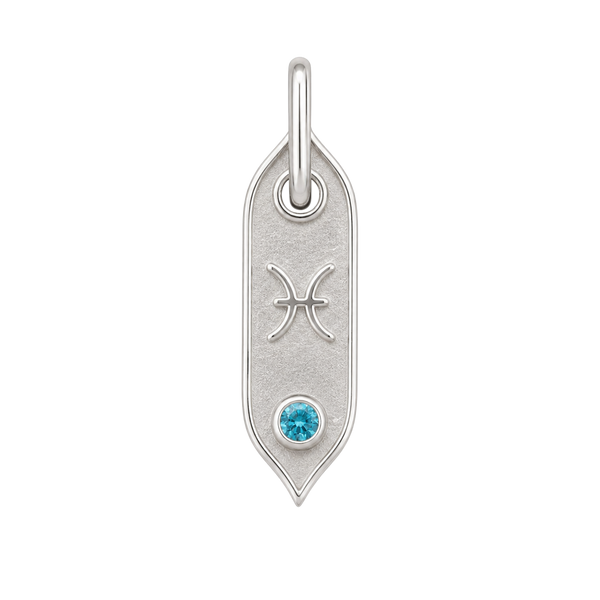Zodiac Initial Pendant Charms in Sterling Silver (25.00 mm)