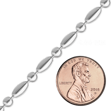 Load image into Gallery viewer, Bulk / Spooled Alternating Oval Bead Chain in Sterling Silver (4.00 mm)
