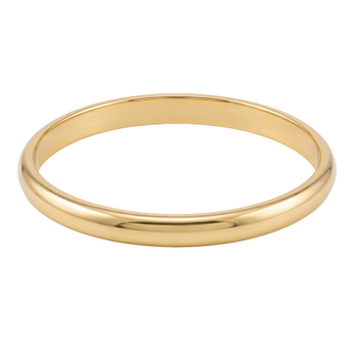Domed Wire Bangle Bracelet in 14K Gold