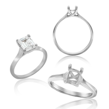 Load image into Gallery viewer, ITI NYC Emerald Shape 4 Prong Lucida Solitaire
