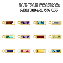 Load image into Gallery viewer, Diamond or Gemstone 12 Month Bezel Charm Bundle in 14K Gold
