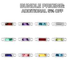 Load image into Gallery viewer, Diamond or Gemstone 12 Month Bezel Charm Bundle in 14K Gold
