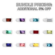 Load image into Gallery viewer, Diamond or Gemstone 12 Month Bezel Charm Bundle in 14K Gold
