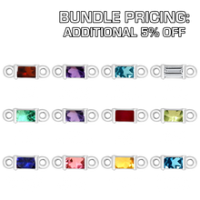 Load image into Gallery viewer, Diamond or Gemstone 12 Month Bezel Charm Bundle in 14K Gold
