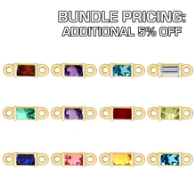 Load image into Gallery viewer, Diamond or Gemstone 12 Month Bezel Charm Bundle in 14K Gold
