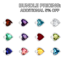 Load image into Gallery viewer, Diamond or Gemstone 12 Month Bezel Charm Bundle in 14K Gold
