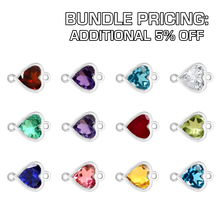 Load image into Gallery viewer, Diamond or Gemstone 12 Month Bezel Charm Bundle in 14K Gold
