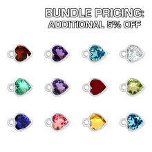 Load image into Gallery viewer, Diamond or Gemstone 12 Month Bezel Charm Bundle in 14K Gold
