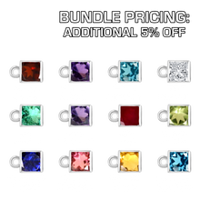 Load image into Gallery viewer, Diamond or Gemstone 12 Month Bezel Charm Bundle in 14K Gold
