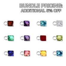 Load image into Gallery viewer, Diamond or Gemstone 12 Month Bezel Charm Bundle in 14K Gold
