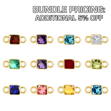 Load image into Gallery viewer, Diamond or Gemstone 12 Month Bezel Charm Bundle in 14K Gold
