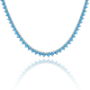 Tennis Necklace with Blue Topaz Stones (December Birthstones) in 14K Gold (1.75 mm - 4.0 mm)